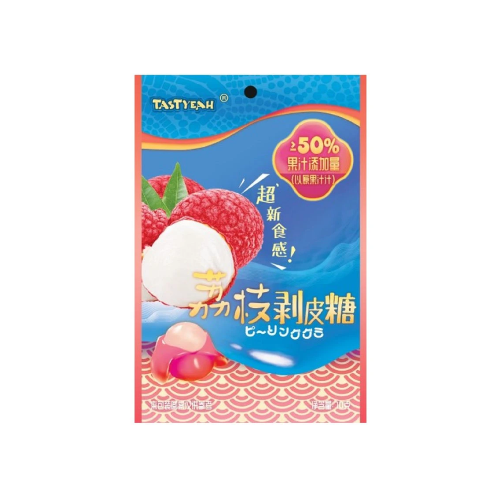 Конфета желейная "TASTYEAH" с фруктовым соком со вкусом личи, 70 г