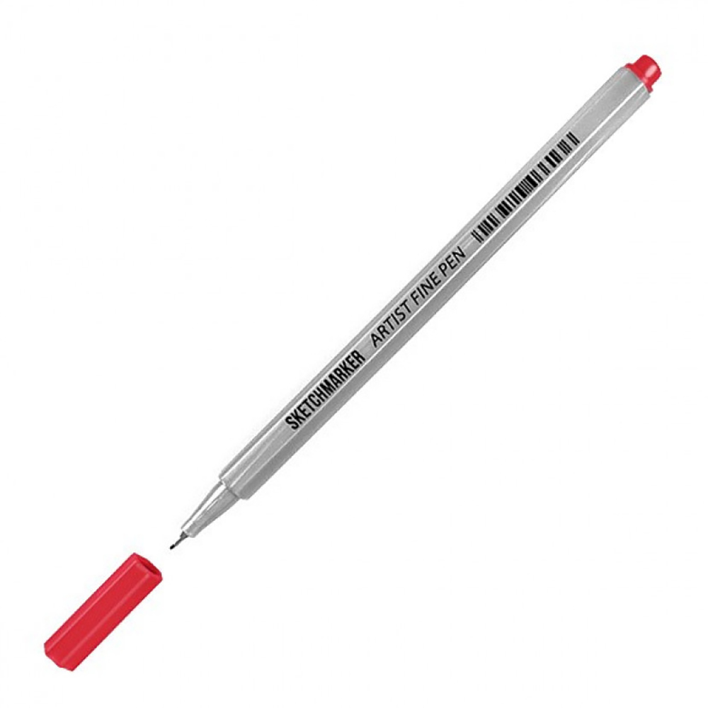 Ручка капиллярная "Sketchmarker", 0.4 мм, красный флуоресцентный