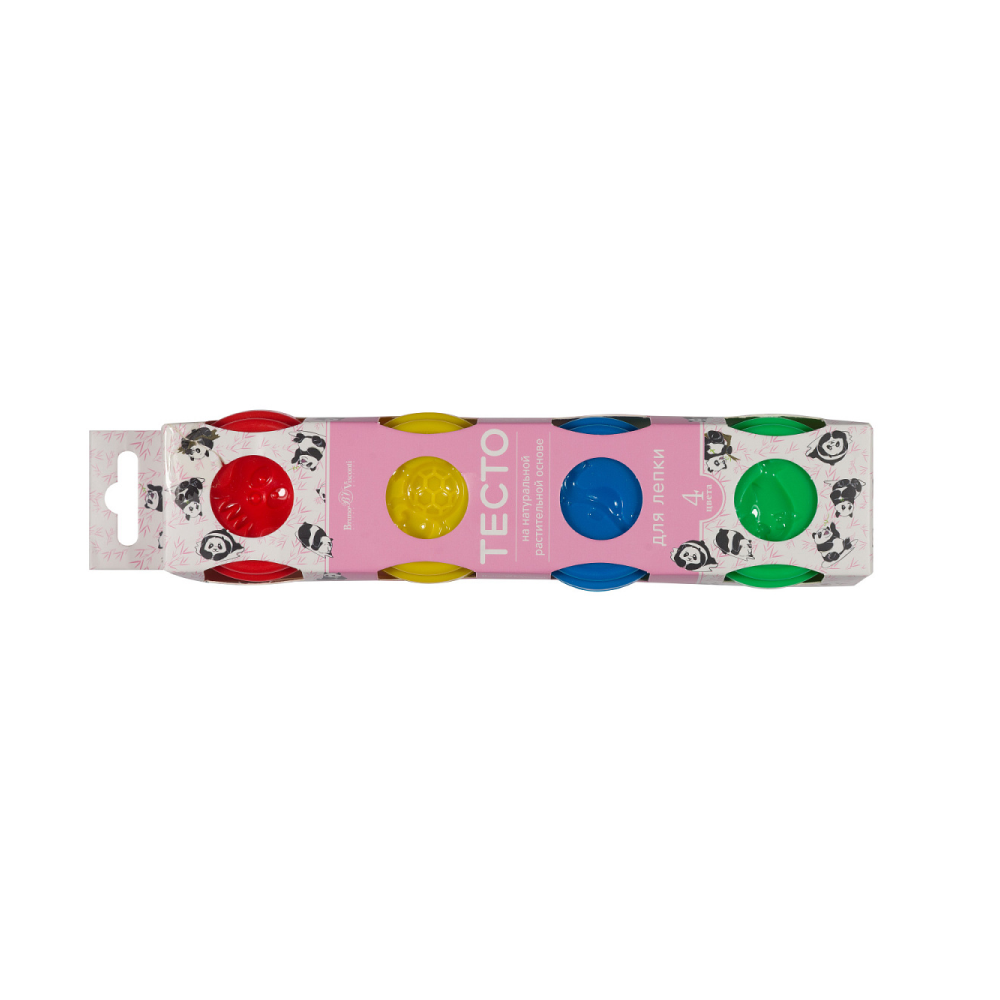 Тесто для лепки "HappyColor", 4 цвета, 80 гр. - 3