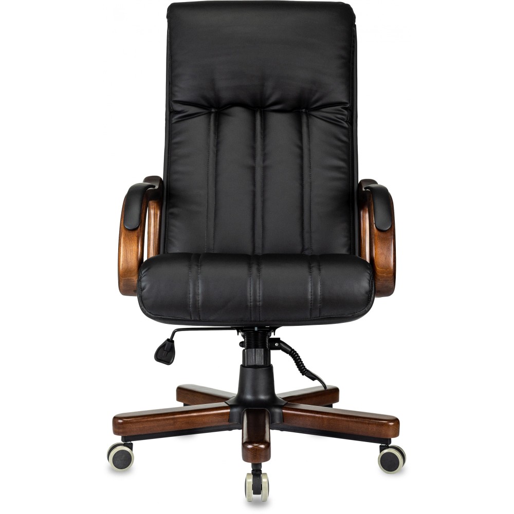 Кресло для руководителя Бюрократ T-9932WALNUT, экокожа, черный, металл, дерево - 2