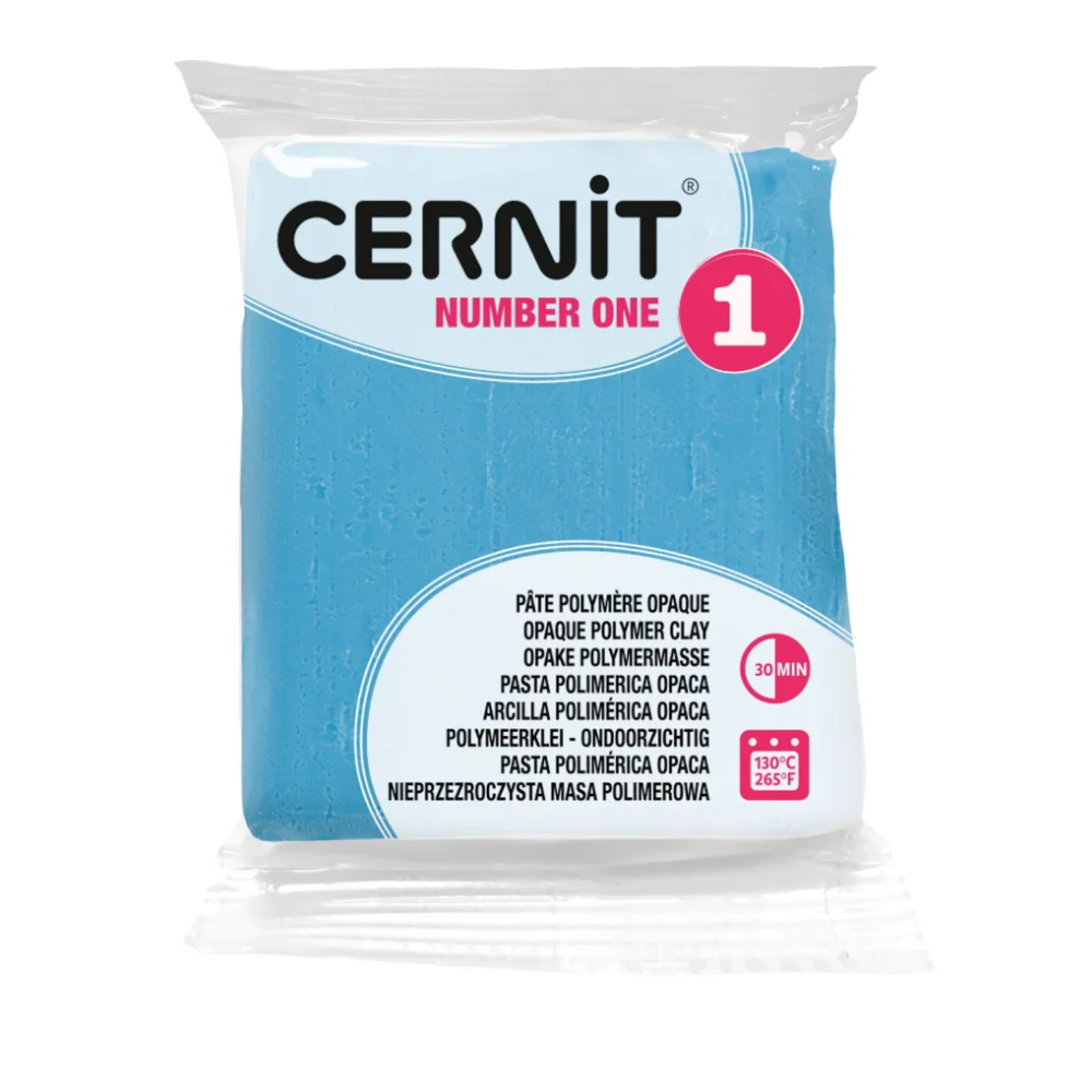 Полимерная глина "Cernit № 1 (Number One)", 56 г, 230 ярко-голубой - 2