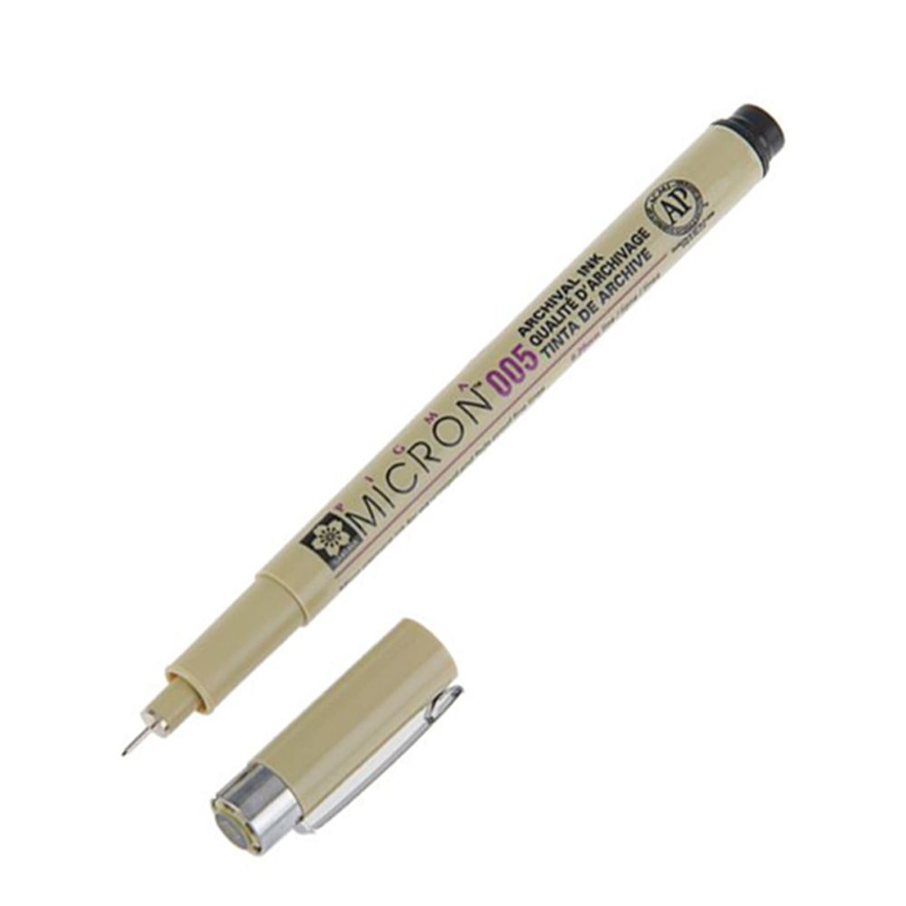 Ручка капиллярная "Pigma Micron", 0.2 мм, черный