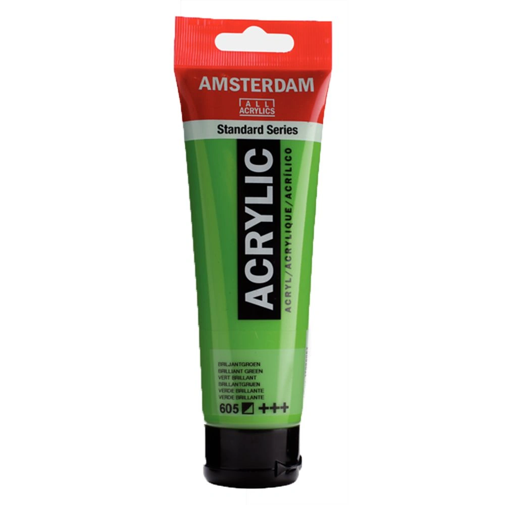 Краски акриловые "Amsterdam", 605 ярко-зеленый, 120 мл, туба