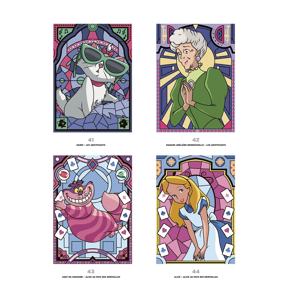 Раскраска по номерам на французском языке "Coloriages mystères Disney - Vitraux Tome 2" - 5