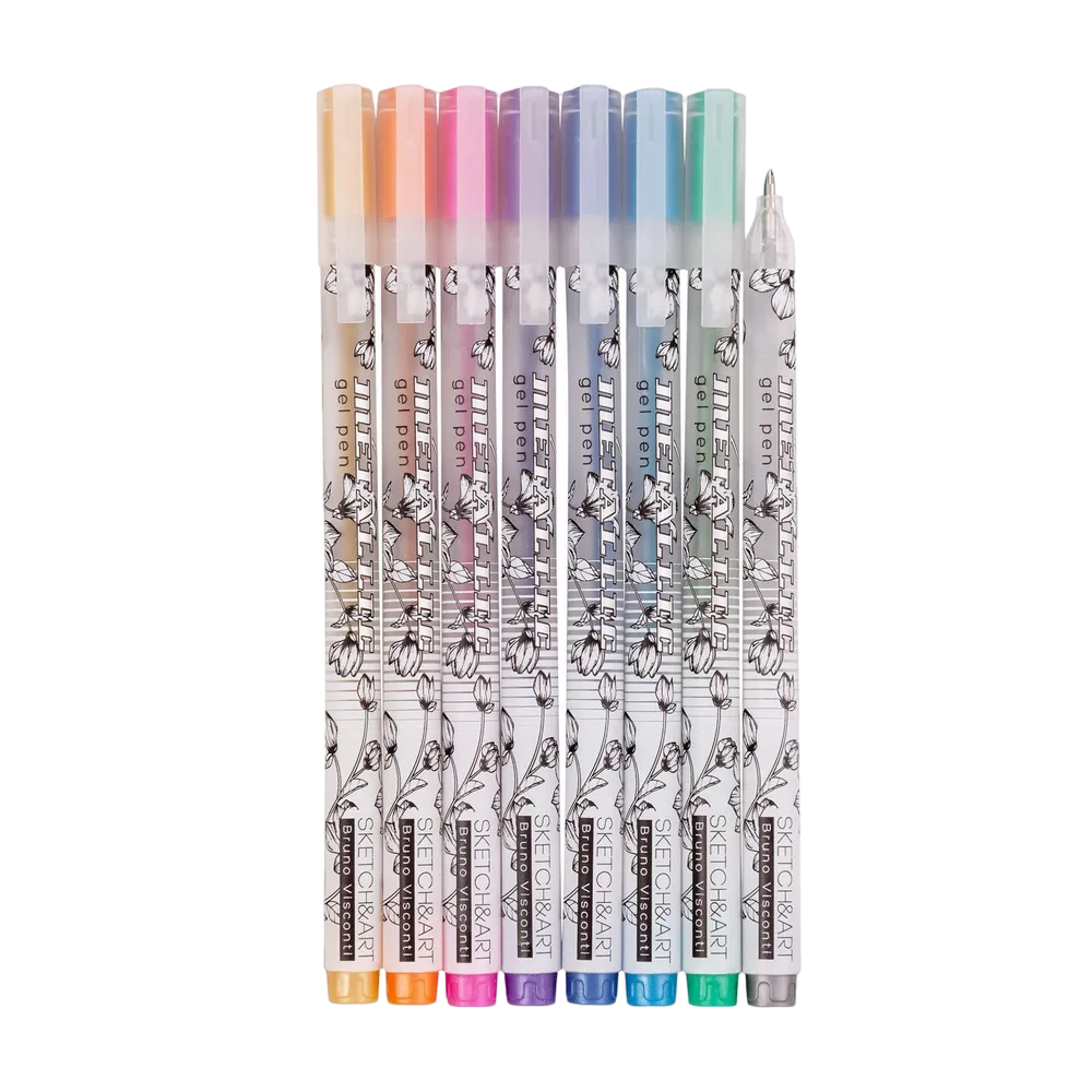 Набор гелевых ручек "Uni Write. Metallic", 8 штук - 2
