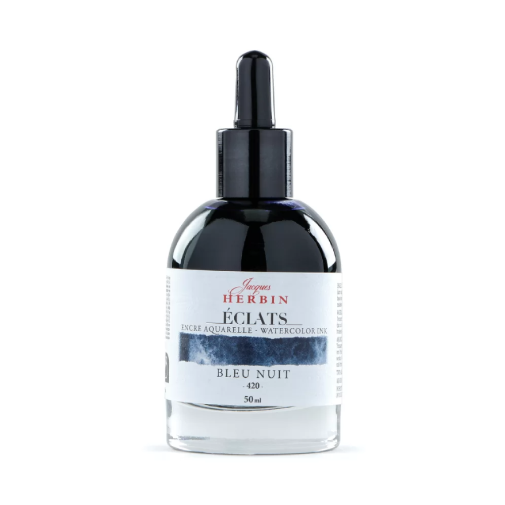 Чернила акварельные "Herbin. Eclats", ночное небо, 50 мл.