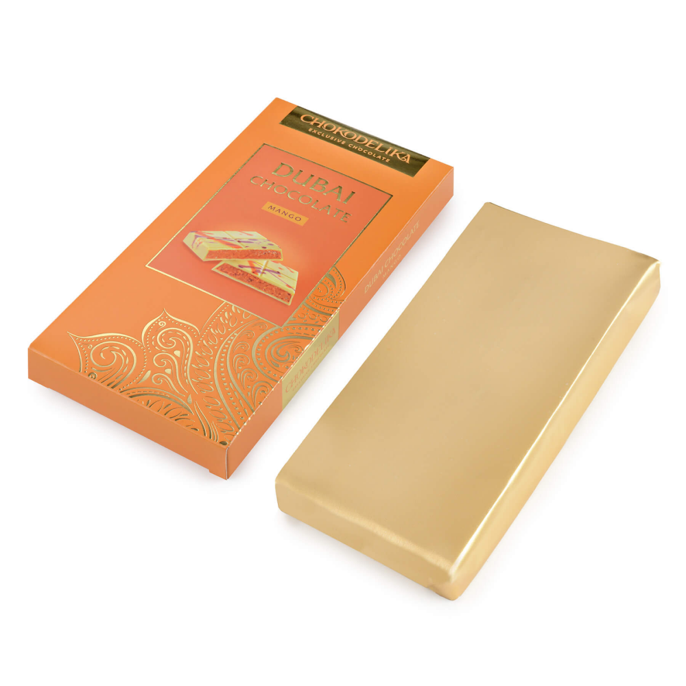 Шоколад белый "Dubai Mango", 180 г, с начинкой манго - 3