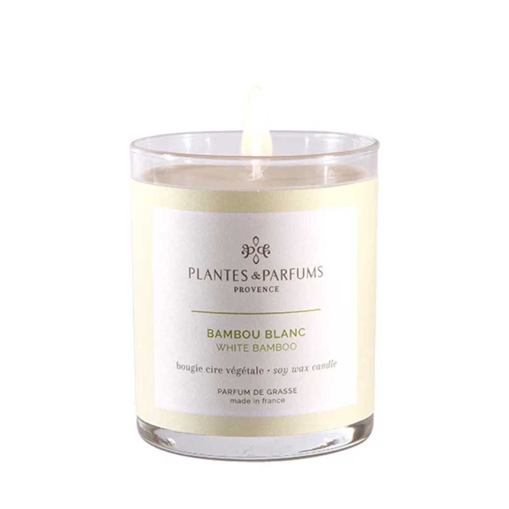 Свеча ароматическая PLANTS&PARFUMS "White Bamboo", 180 гр., подарочная упаковка
