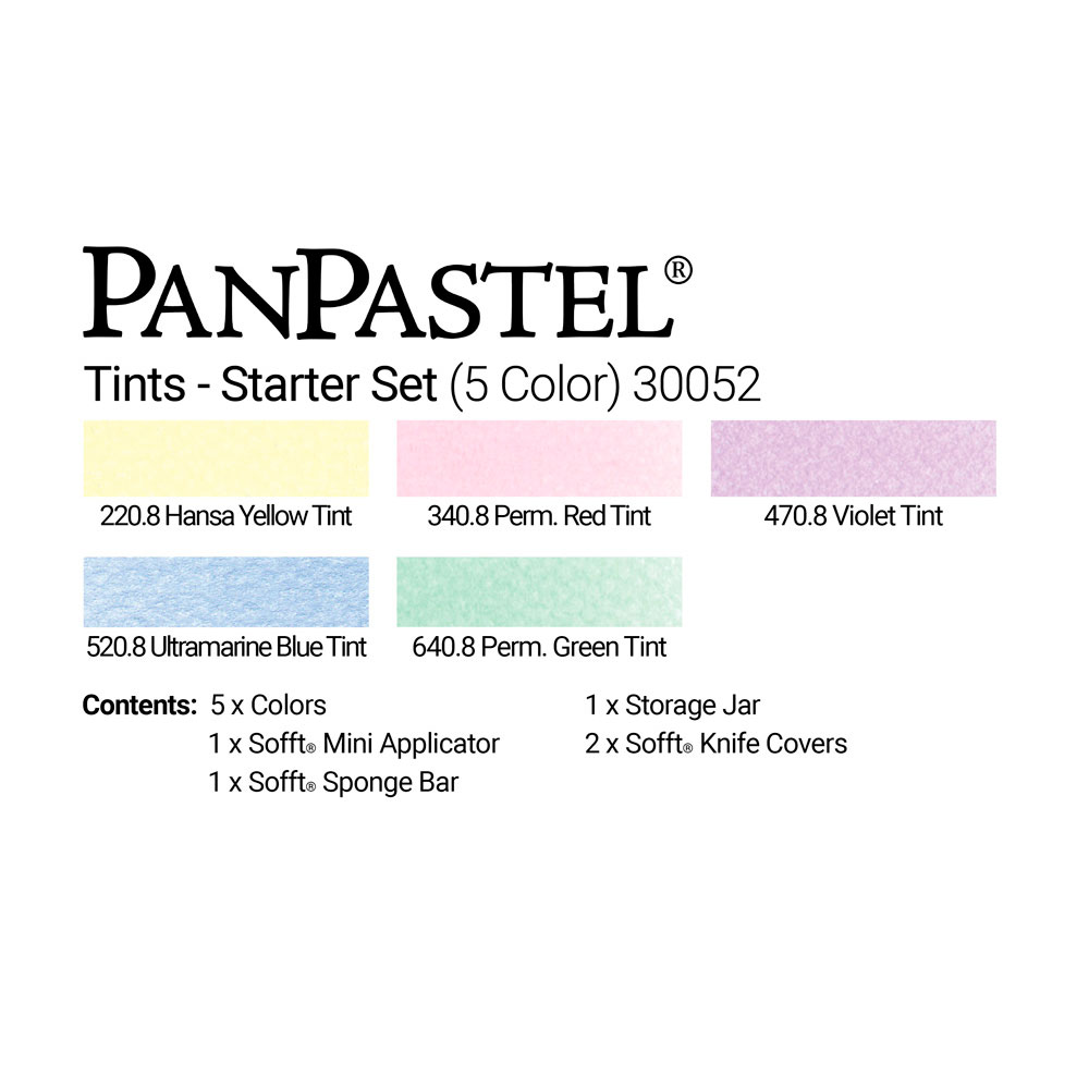 Ультрамягкая пастель "PanPastel Tints", 5 цветов - 3