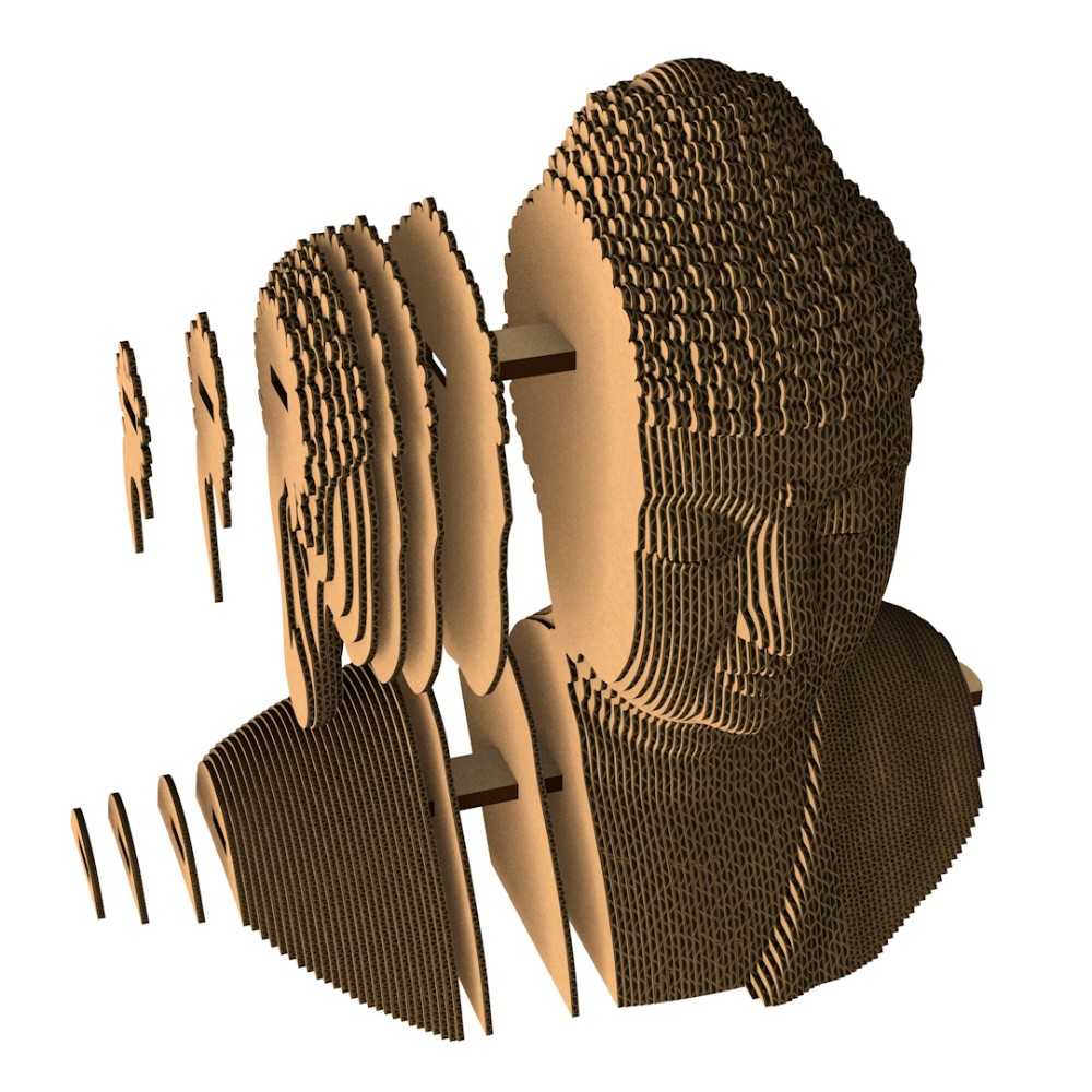 Пазл картонный 3D "Бюст Будда" - 3