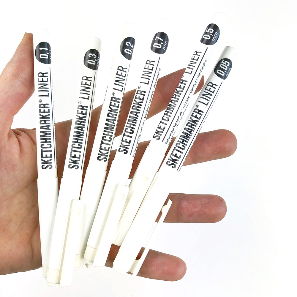 Ручка капиллярная "Sketchmarker", 0.7 мм, черный - 4