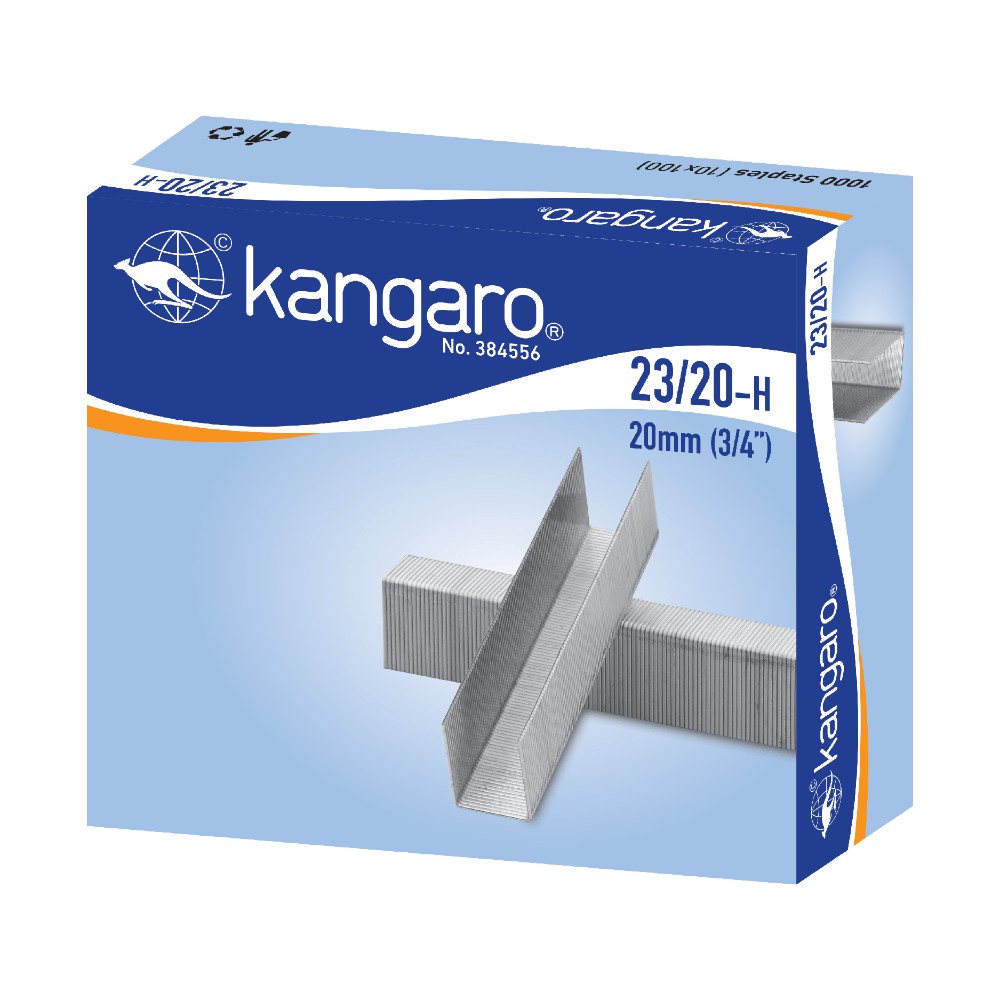 Скобы "Kangaro", 23/20, 1000шт, металлик