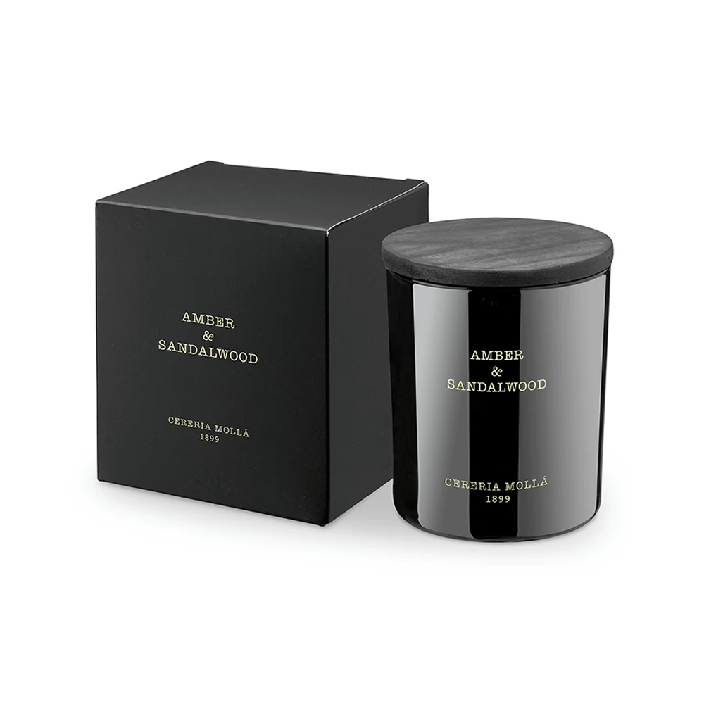 Свеча ароматическая CERERIA MOLLA "Amber & Sandalwood", 230 гр., подарочная упаковка