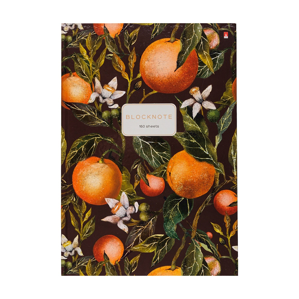 Блокнот "Flora. Paradise. Oranges", A4, 80 листов, клетка, оранжевый, зеленый - 2