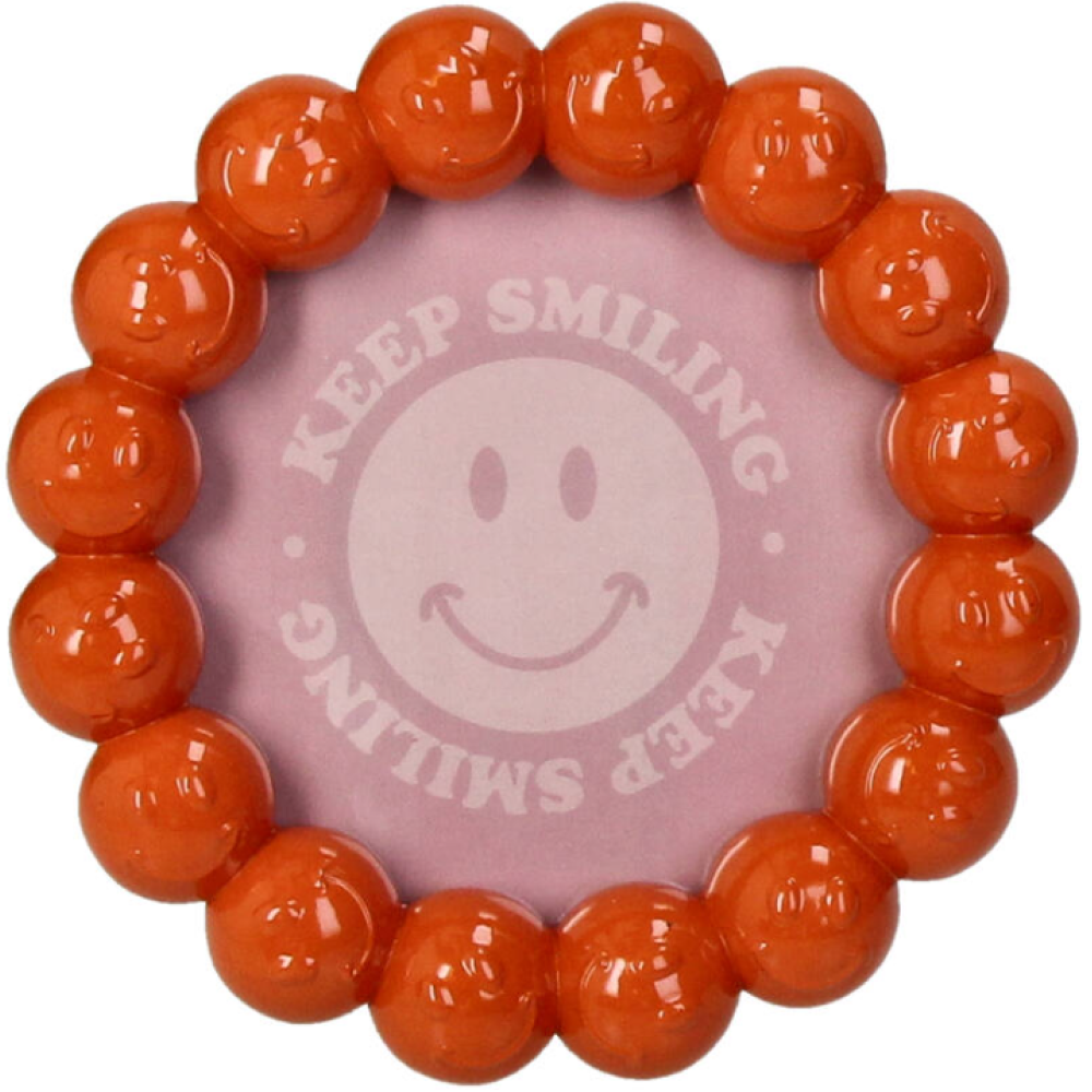 Фоторамка "Smiley", 10х10 см, полирезина, оранжевый