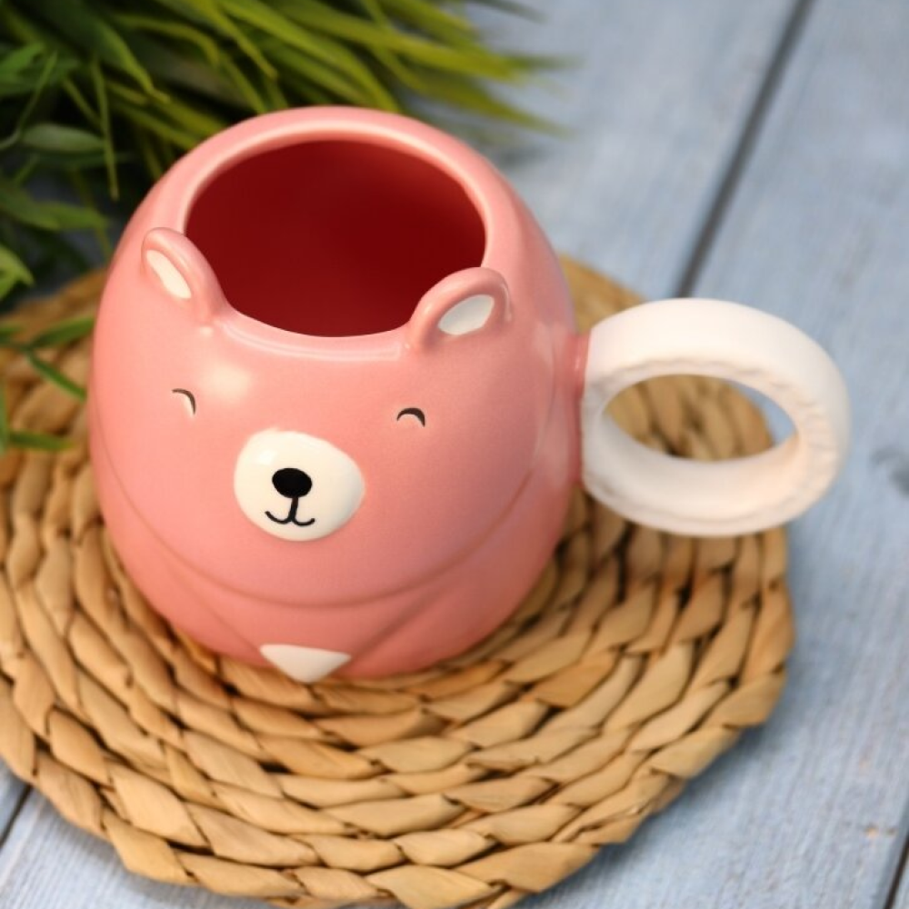 Кружка "Honey bear", керам., 560 мл., розовый - 5