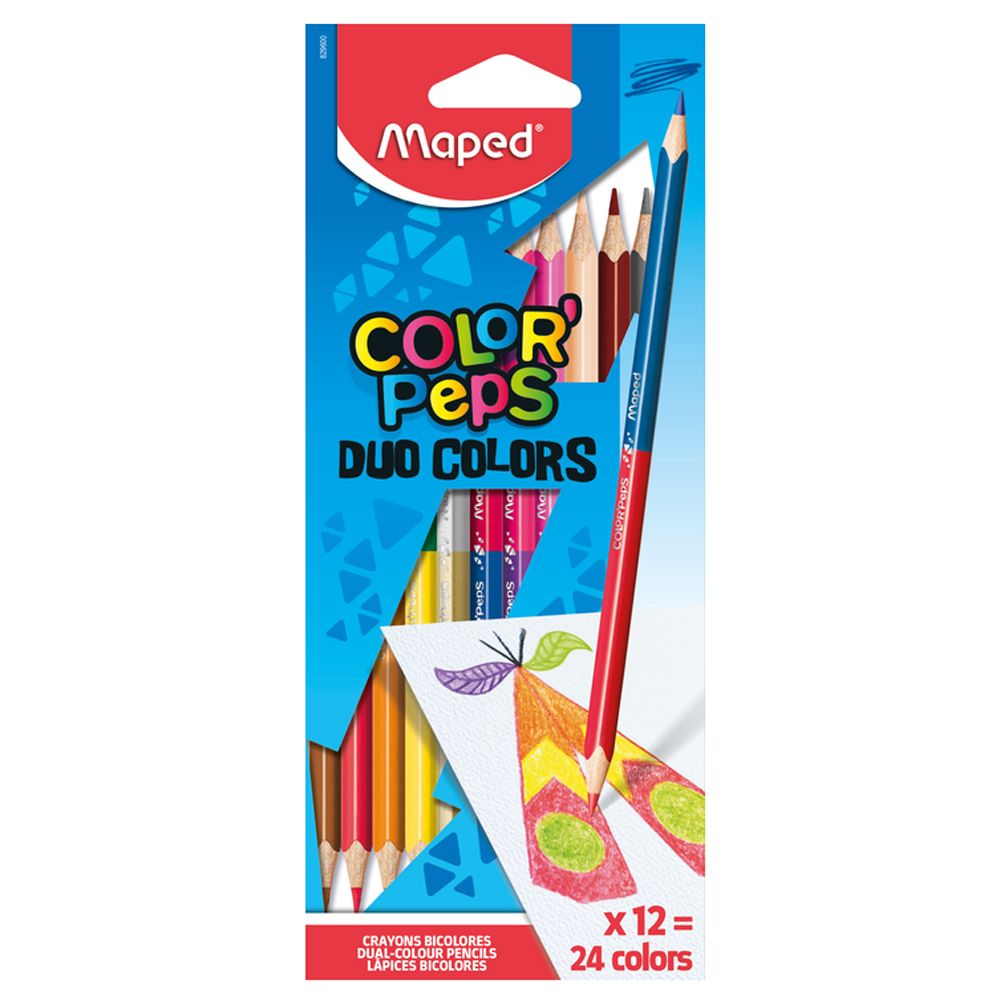 Цветные карандаши Maped "Duo", 12 цветов