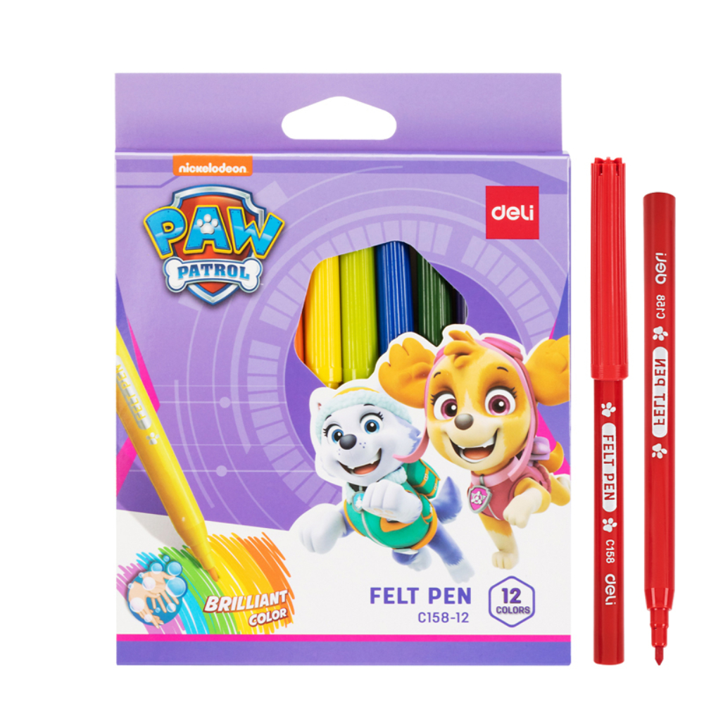 Фломастеры Deli "Paw Patrol", 12 штук, ассорти - 2