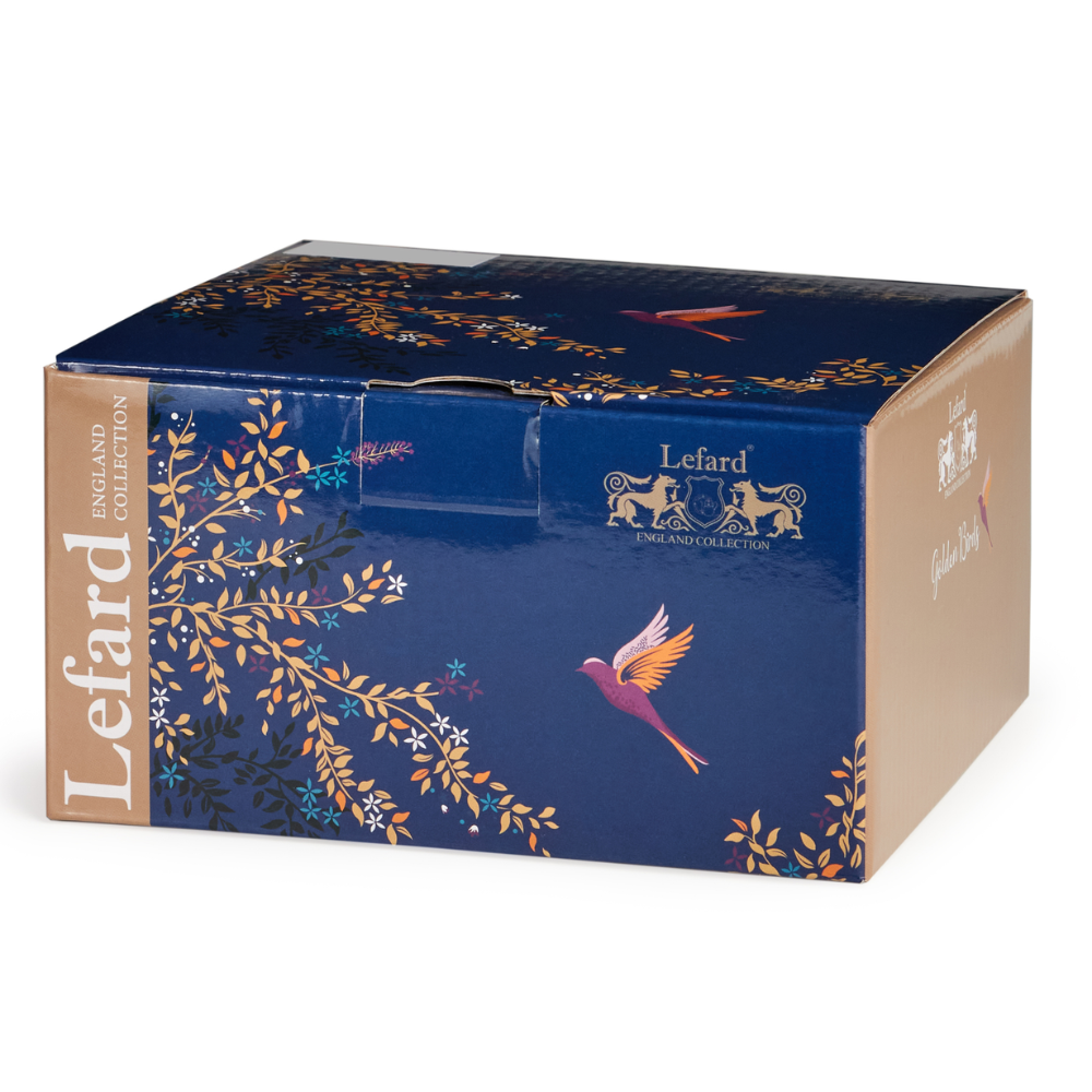 Чашка с блюдцем "Golden birds", 220 мл, коричневый, белый - 9