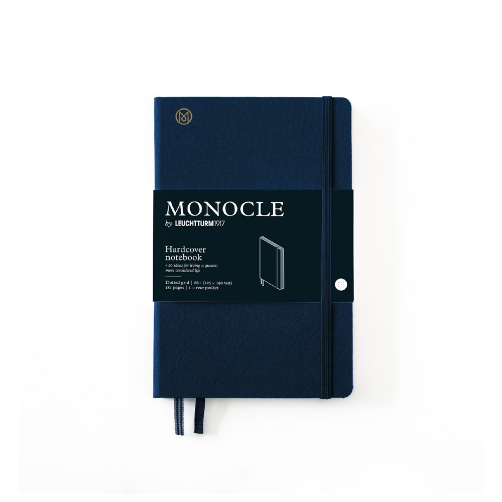 Блокнот "Leuchtturm1917. Monocle", B6+, 192 страницы, в точку, на резинке, синий