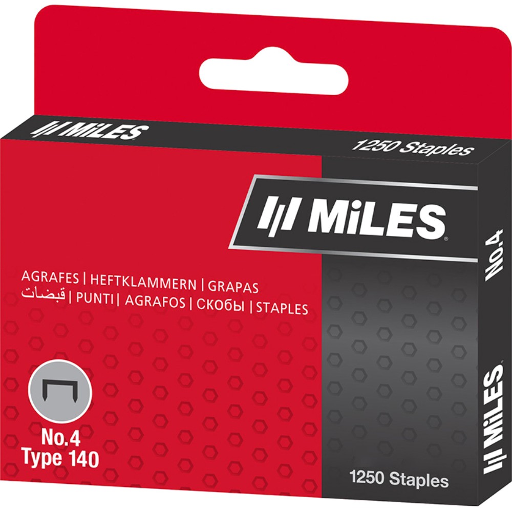 Скоба Miles №4, 6 мм, 1250 штук