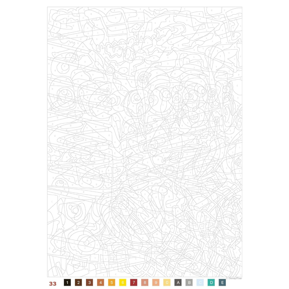 Раскраска по номерам на французском языке "Coloriages mystères Disney - Pixar" - 3