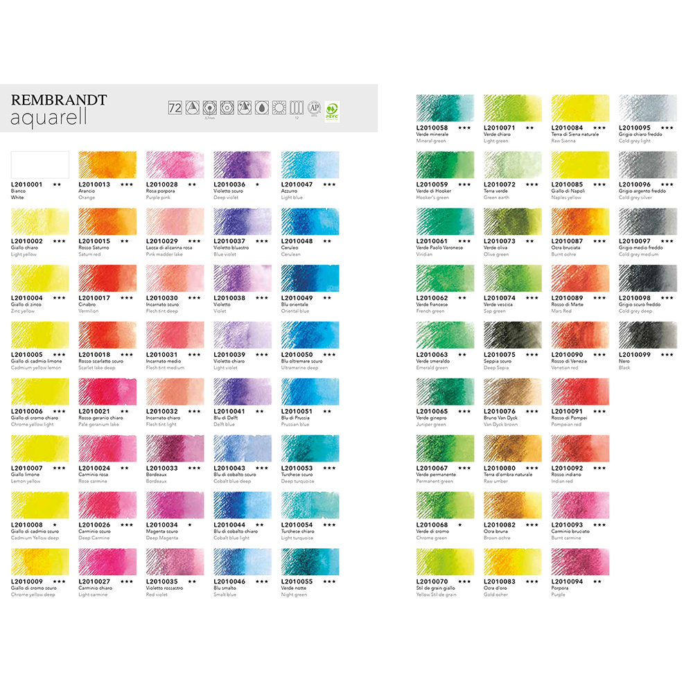 Карандаш акварельный "Rembrandt Aquarell", 074 зеленый кедр - 3