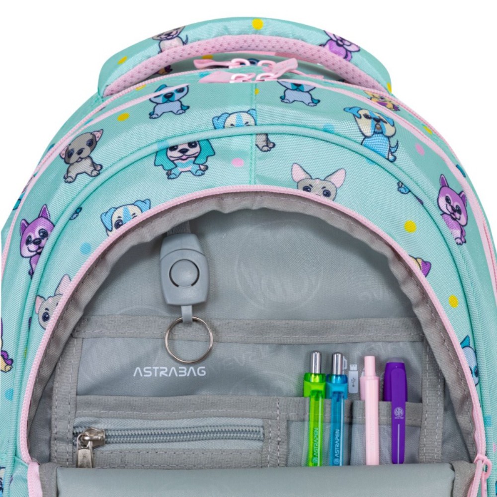 Рюкзак детский Astra "Puppie's World", голубой, розовый - 6