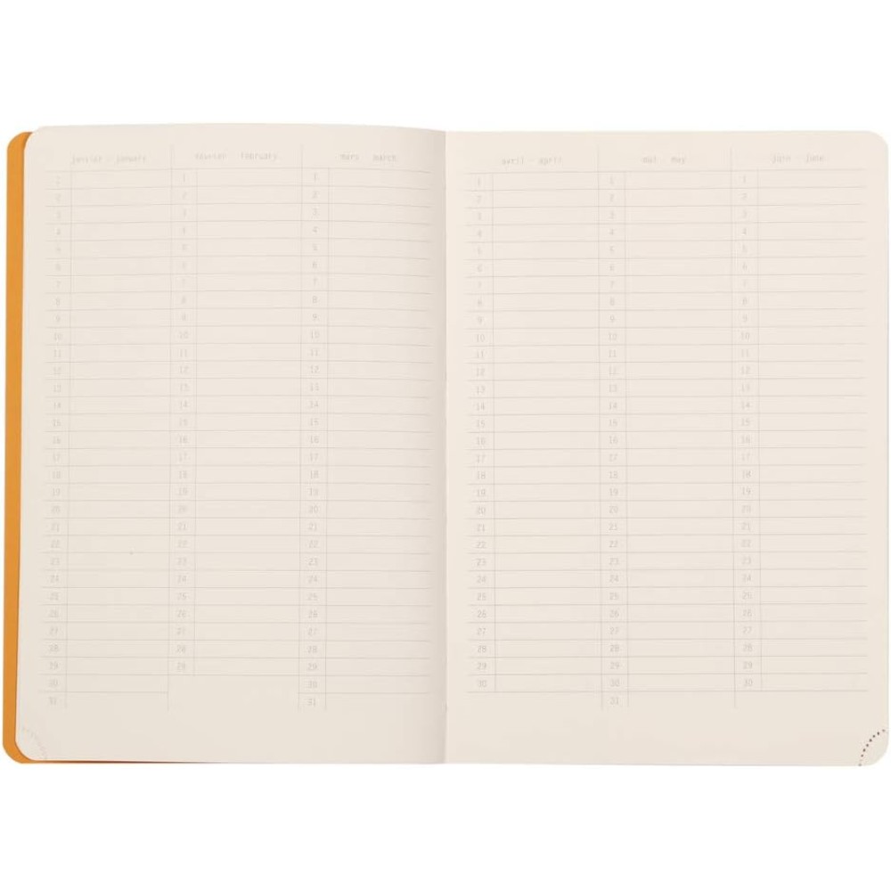 Еженедельник недатированный Clairefontaine Rhodia "Rhodiarama Perpetual", 148x210 мм, 128 страниц, малиновый - 4