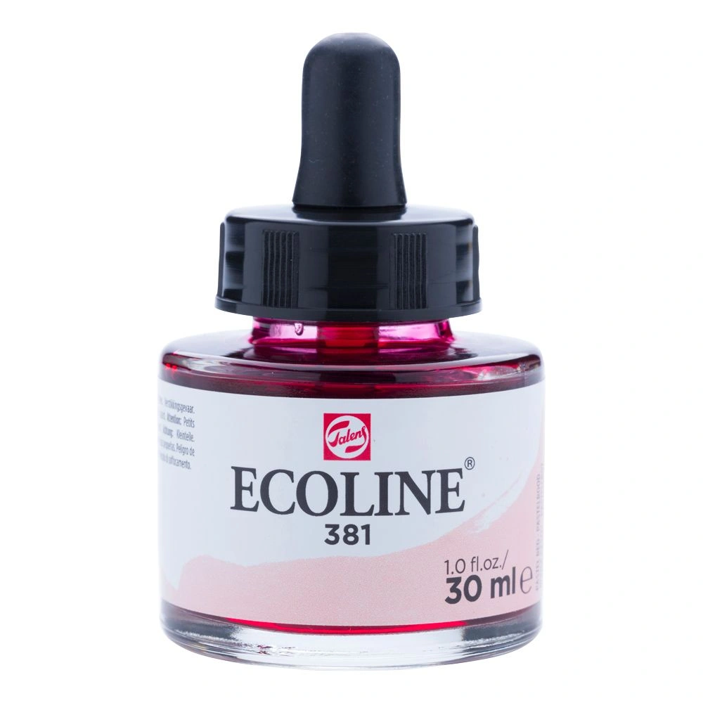 Жидкая акварель "ECOLINE", 381 красный пастельный, 30 мл