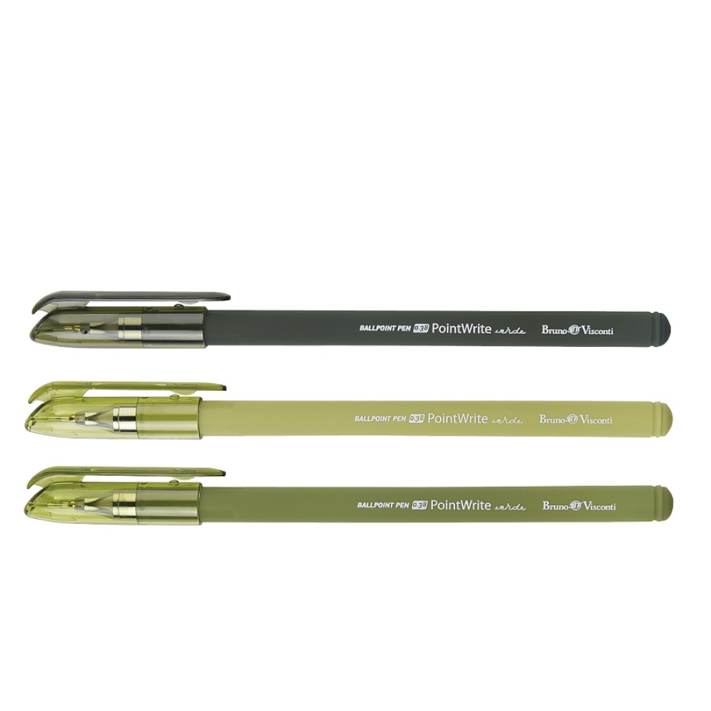 Ручка шариковая "PointWrite Verde", 0.38 мм., пластик, ассорти, синий - 2