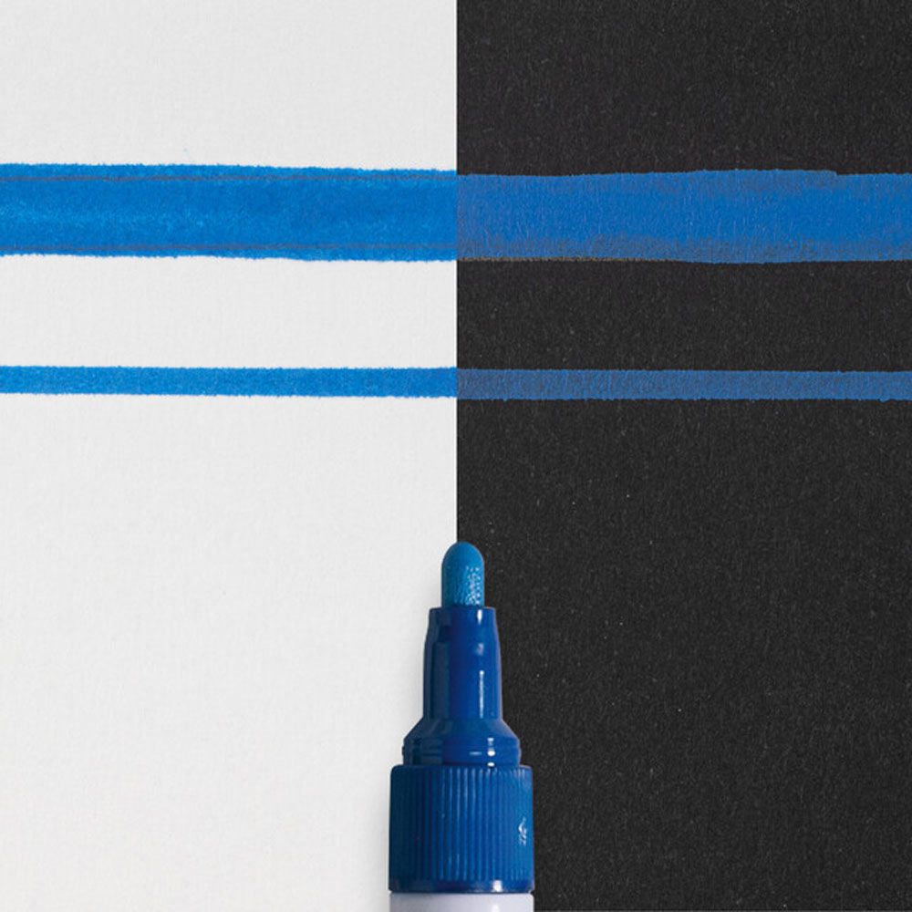 Маркер перманентный "Pen-Touch", М, синий - 2
