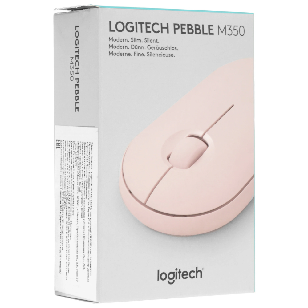 Мышь Logitech Pebble M350, беспроводная, Rose   - 8