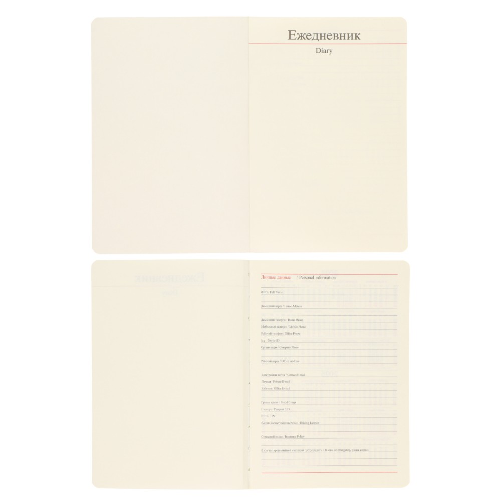 Ежедневник недатированный "FIORENZO Note Book", A5, 168 страниц, бордовый - 5