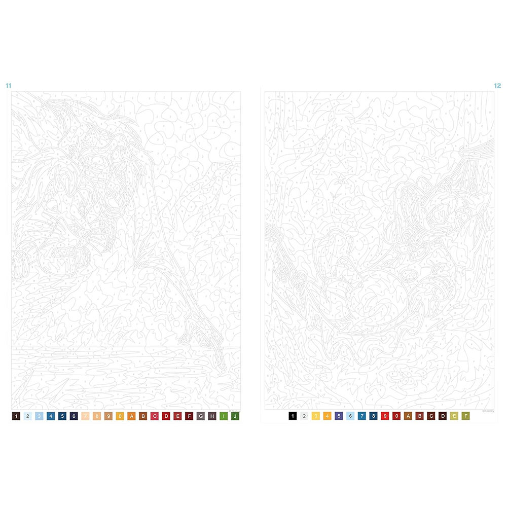 Раскраска по номерам на французском языке "Coloriages mystères Disney - Nature" - 5
