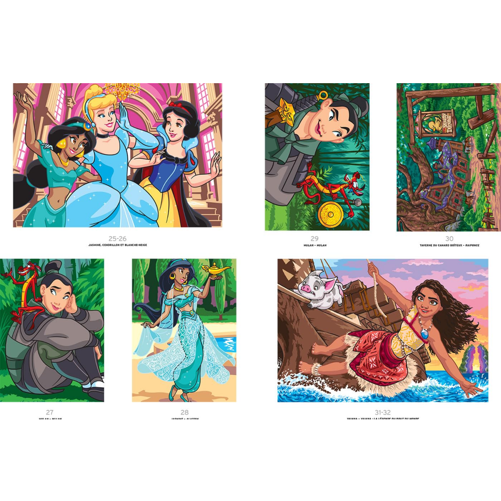 Раскраска по номерам на французском языке "Coloriages mystères Disney - Princesses. Tome 2" - 3