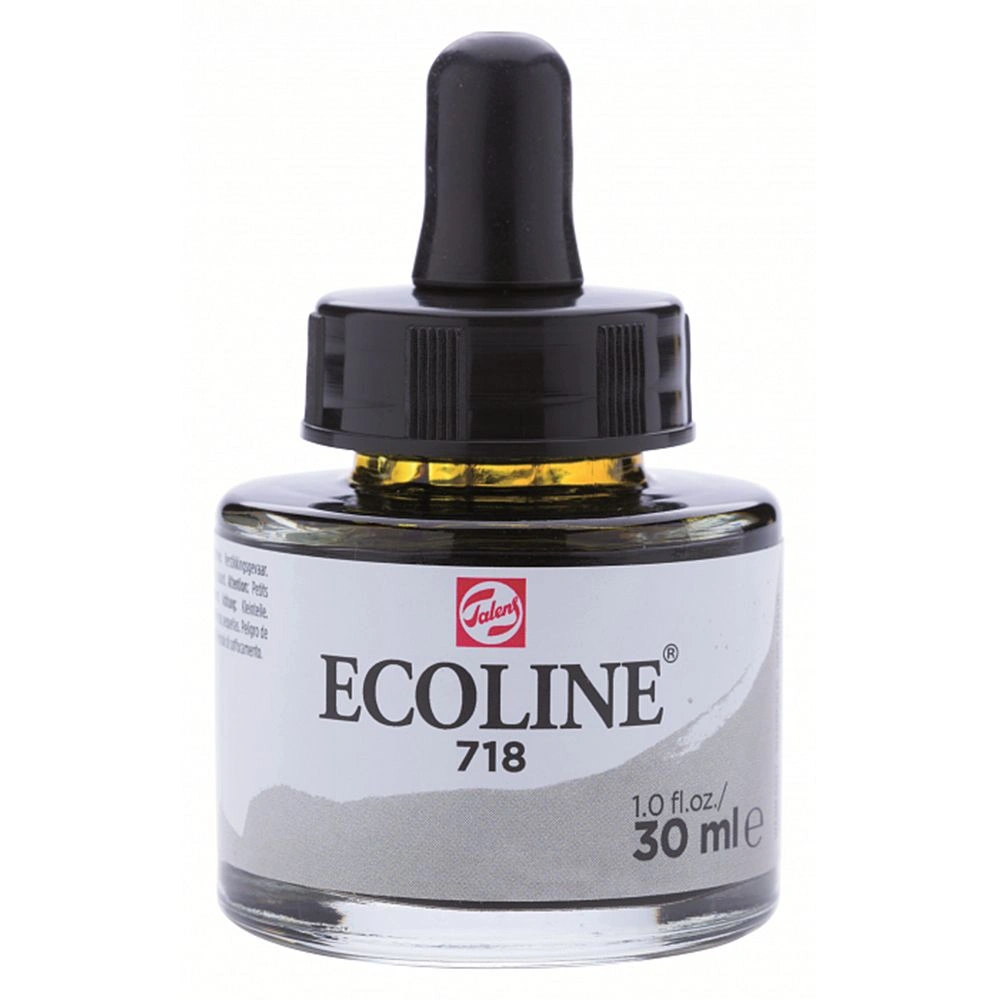 Жидкая акварель "ECOLINE", 718 теплый серый, 30 мл