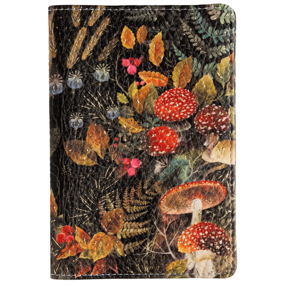 Обложка для паспорта "Flora. Forest Fairy Tale", кожзам., черный - 2