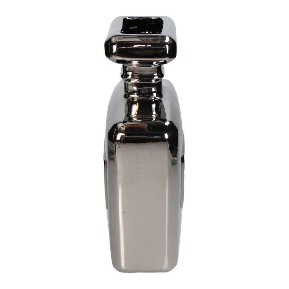 Ваза "Perfume Bottle", фаянс, серебристый - 4