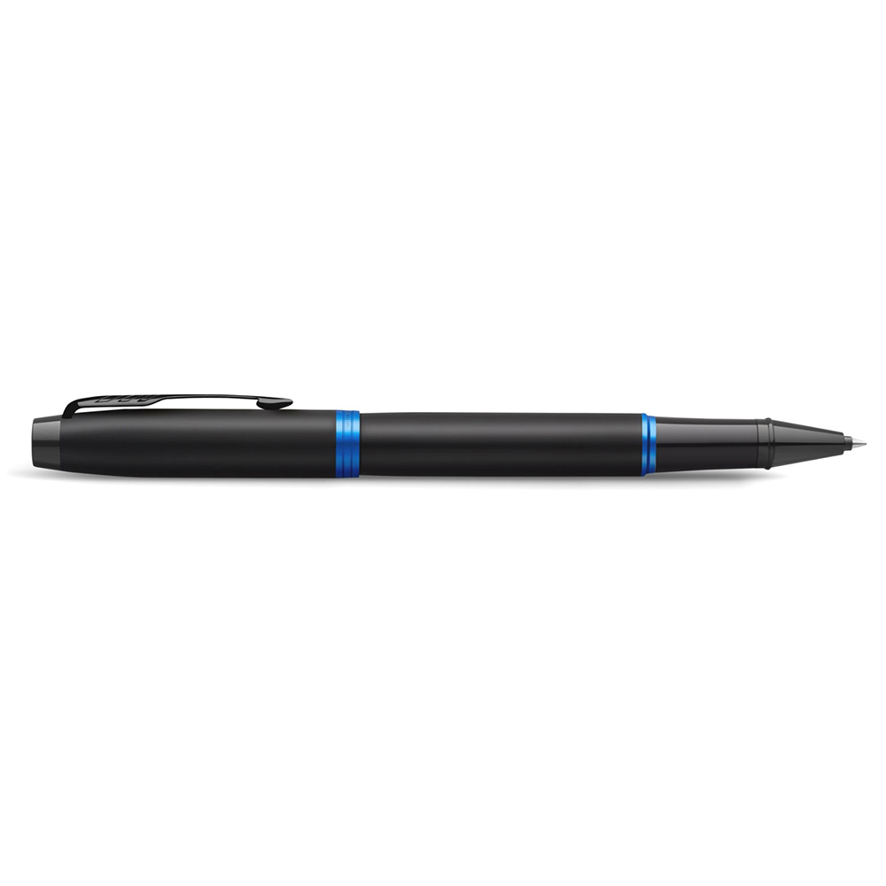 Ручка-роллер Parker "IM Vibrant Rings T315 Marine Blue PVD", 0,5 мм, черный, синий, стерж. черный - 5