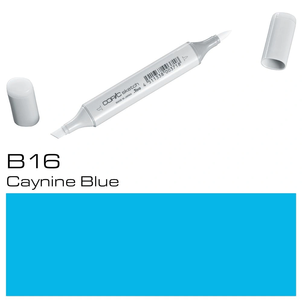 Маркер перманентный "Copic Sketch", B-16 цианиновый синий
