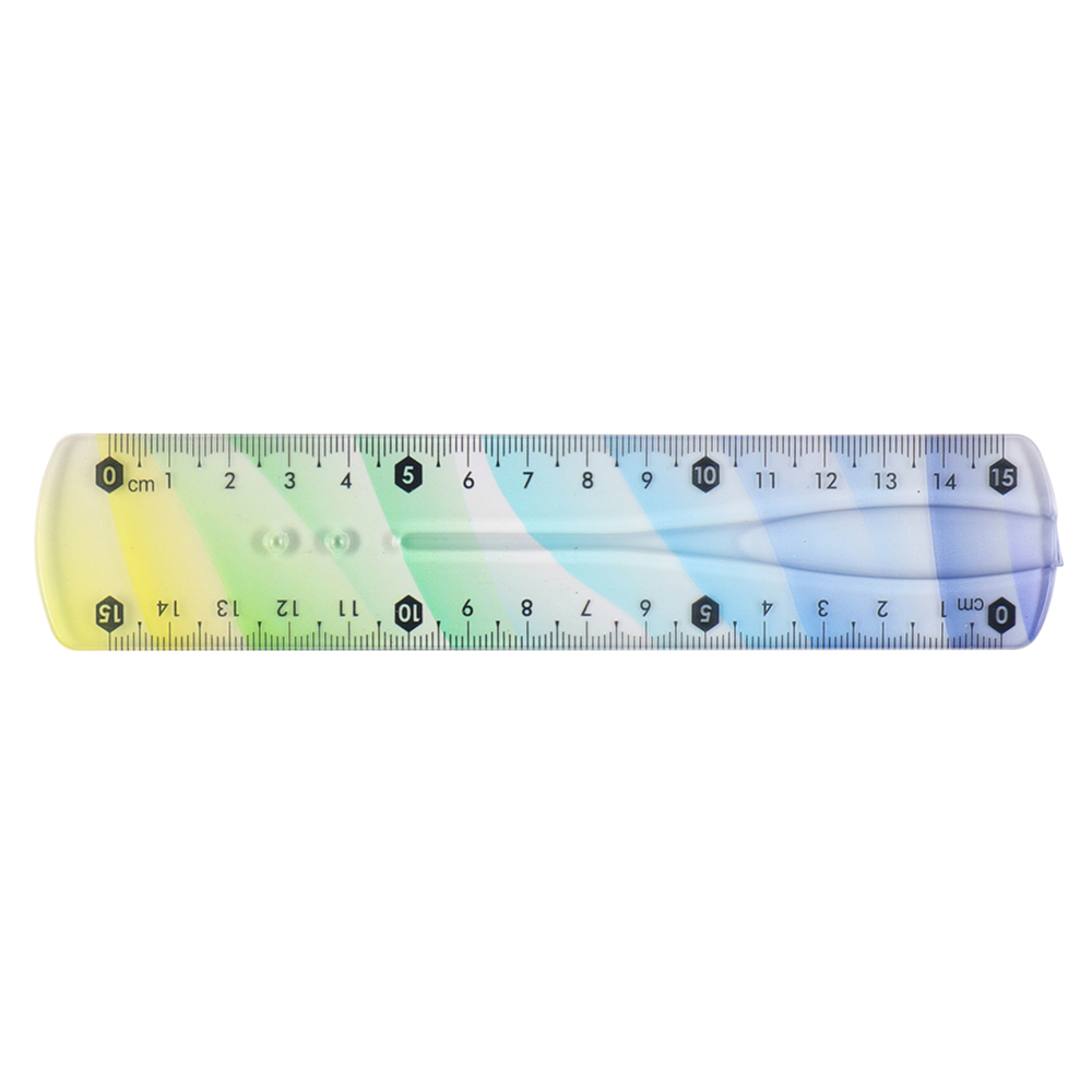 Линейка "Colorful", 15 см, прозрачный, разноцветный