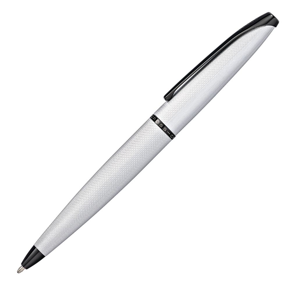 Ручка шариковая автоматическая "Cross Atx Brushed Chrome", 0.7 мм, серебристый, черный, стерж. черный - 2