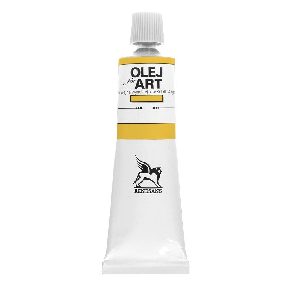 Краски масляные Renesans "Oils for art", 60 желтый лазурный, 60 мл, туба
