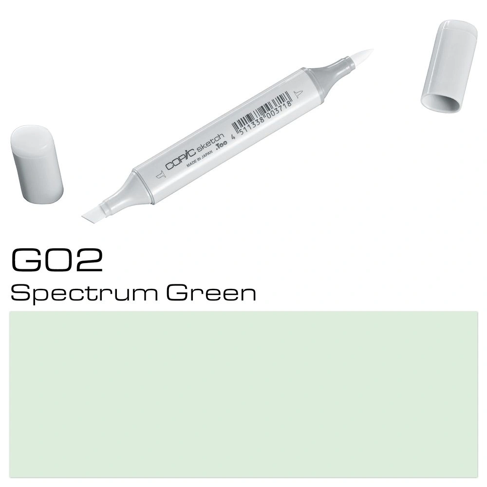 Маркер перманентный "Copic Sketch", G-02 спектральный зеленый