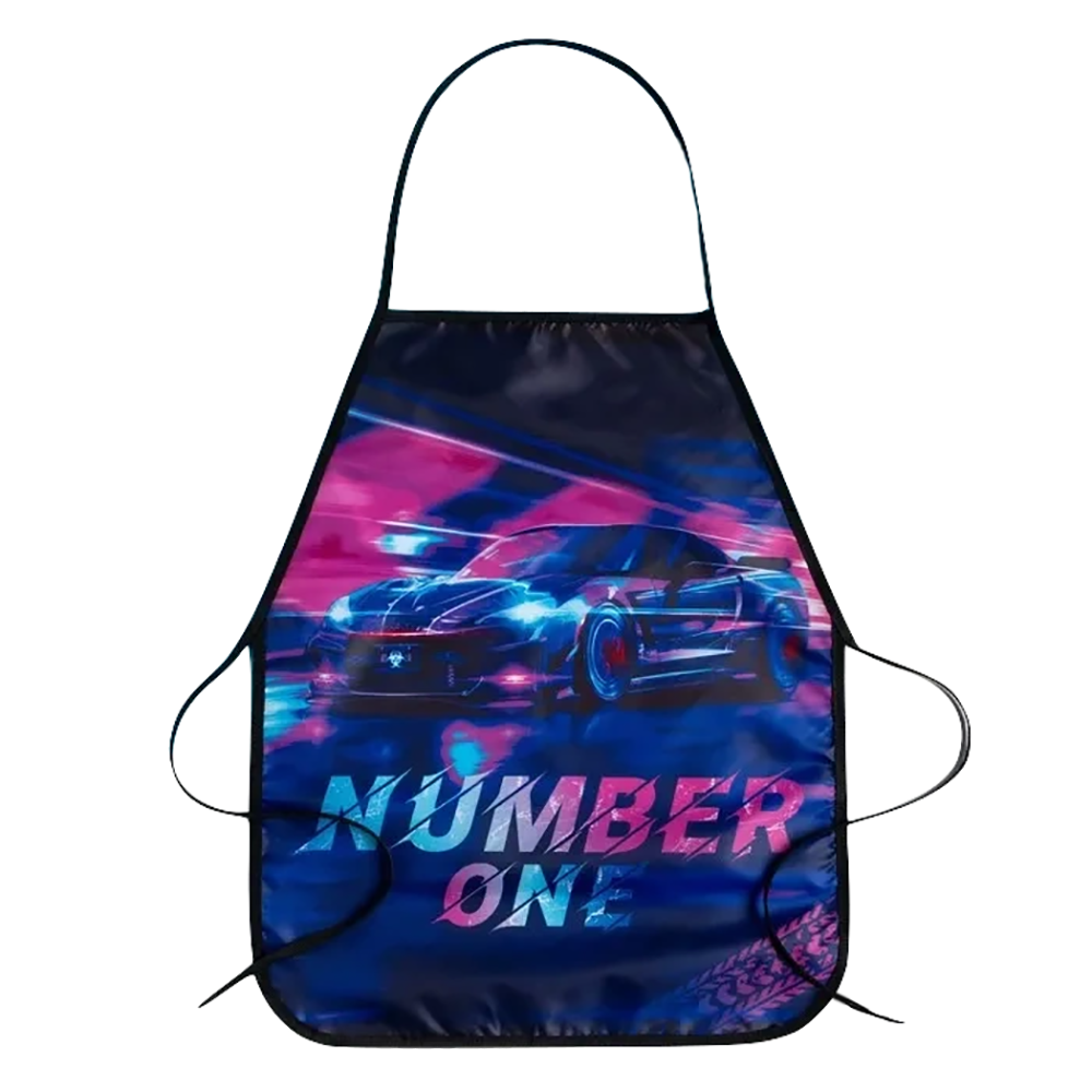 Фартук для труда "Number one", синий, розовый