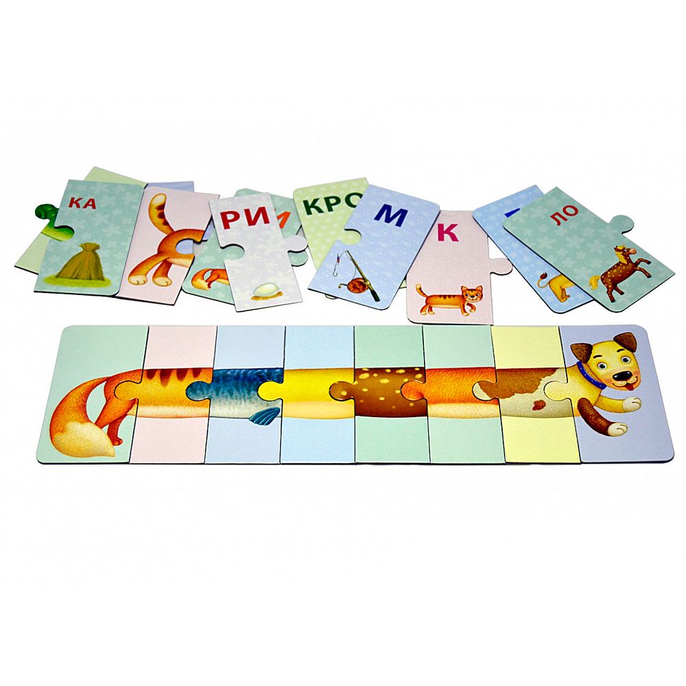 Игра "Зоопутаница. Собираем картинки, слоги и слова" - 2