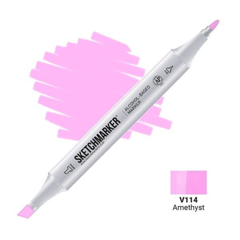Маркер художественный "Brushmarker", двухсторонний, V114 аметист