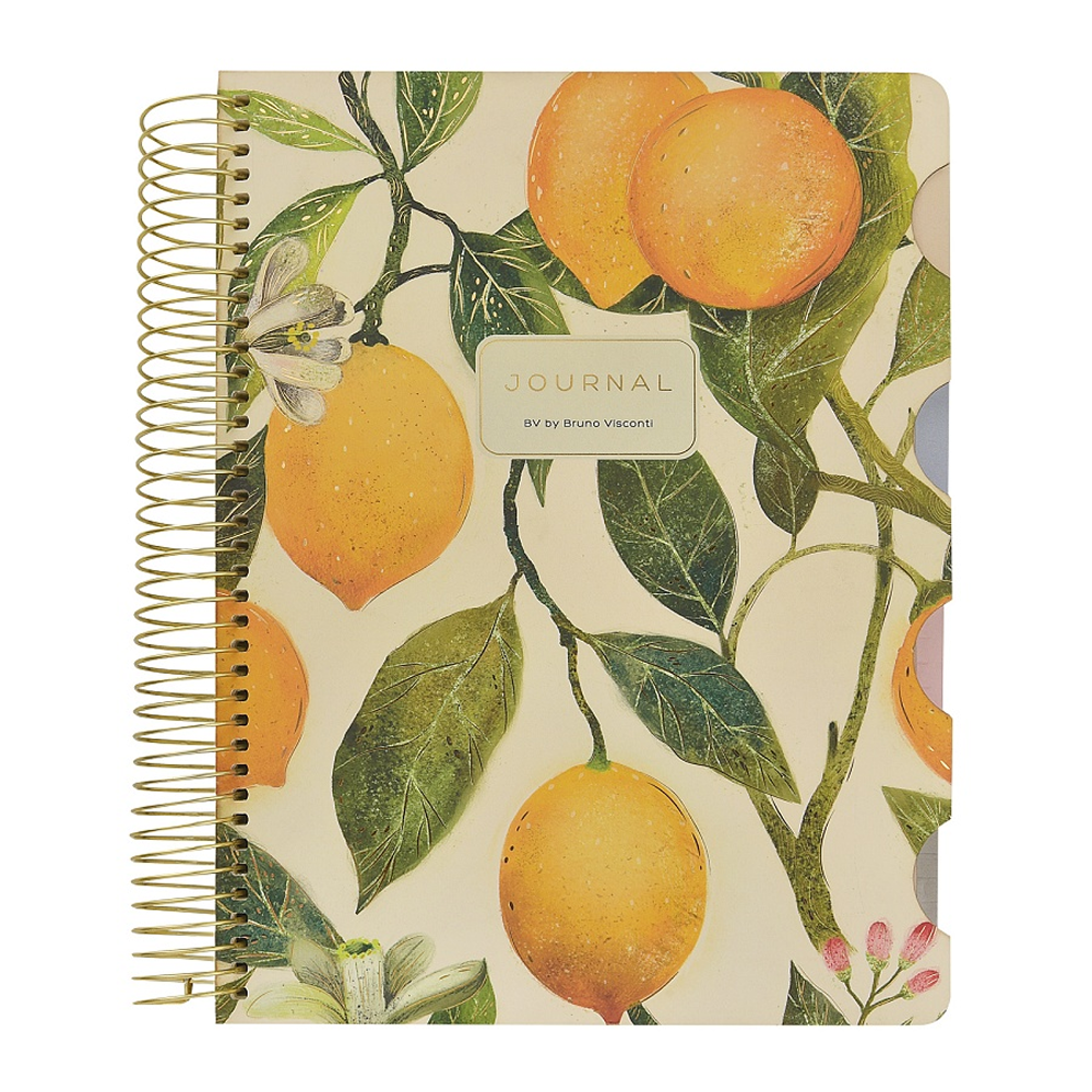 Книга записная "Flora. Paradise. Lemons" , В5, 120 листов, клетка, линейка, точка, белый, желтый - 2