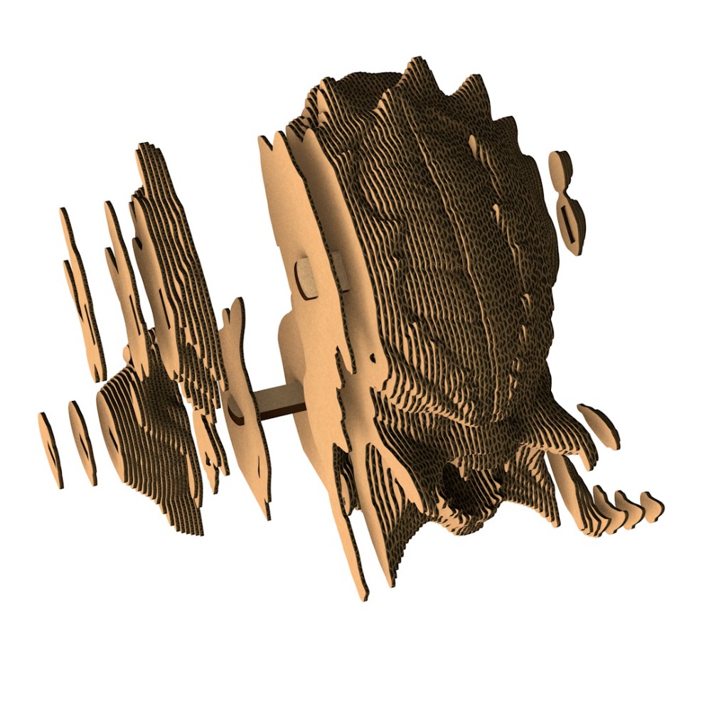 Пазл картонный 3D "Бюст Хищник" - 2